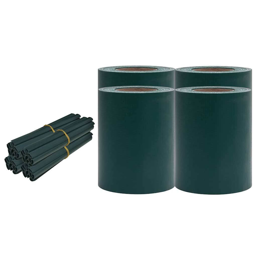 vidaXL PVC ochranné pásy na ochranu súkromia 140x019 m matné zelené