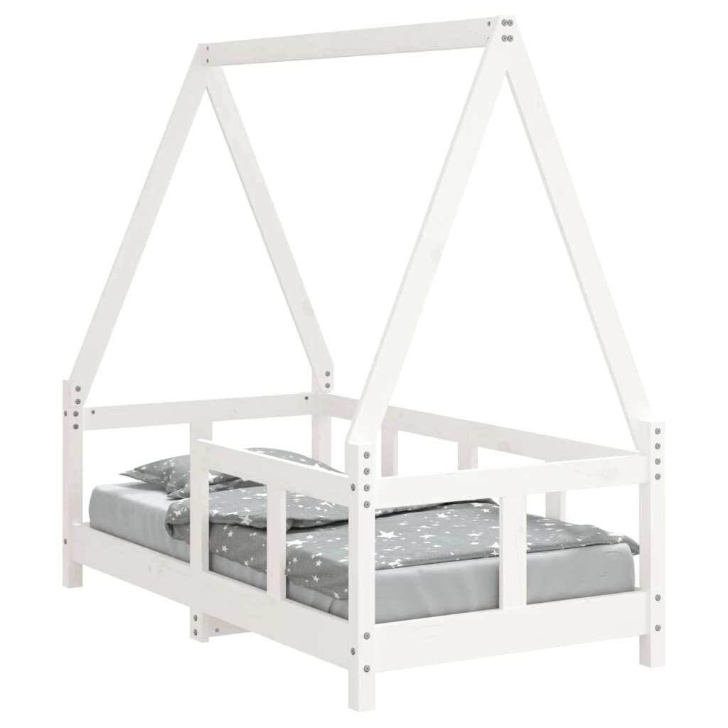 vidaXL Rám detskej postele biely 70x140 cm masívna borovica
