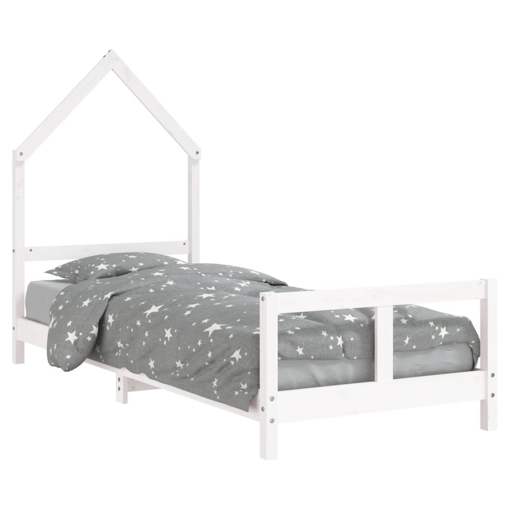 vidaXL Rám detskej postele biely 80x200 cm masívna borovica