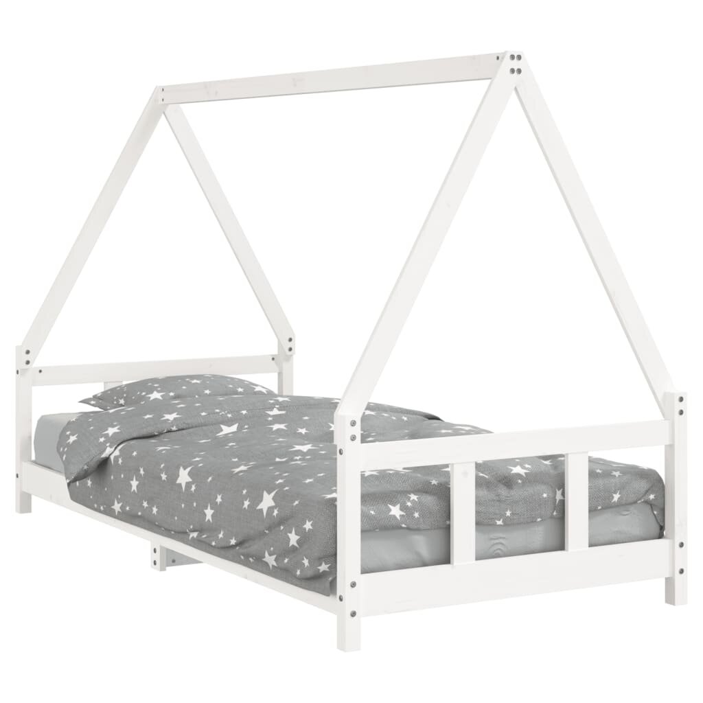 vidaXL Rám detskej postele biely 90x200 cm masívna borovica