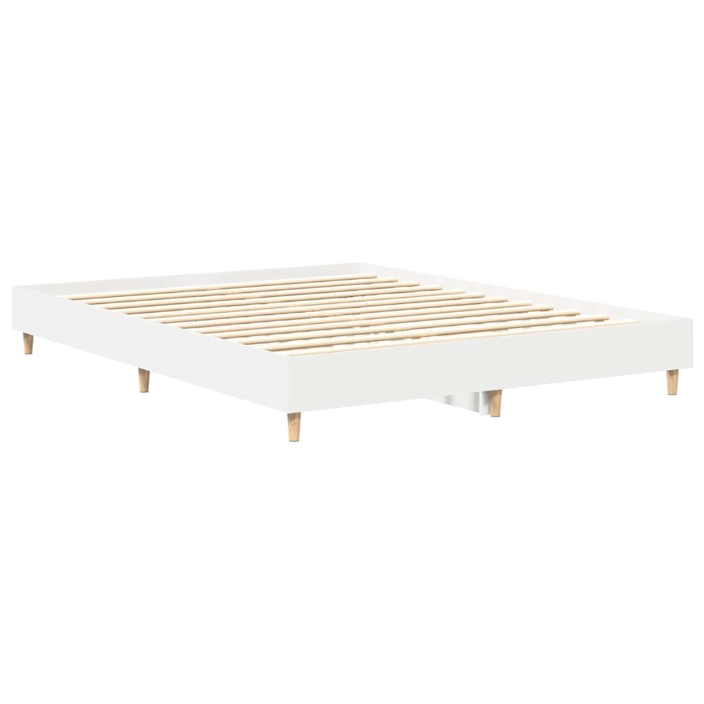 vidaXL Rám postele 2 ks Biela 152 x 203 cm Kompozitné drevo