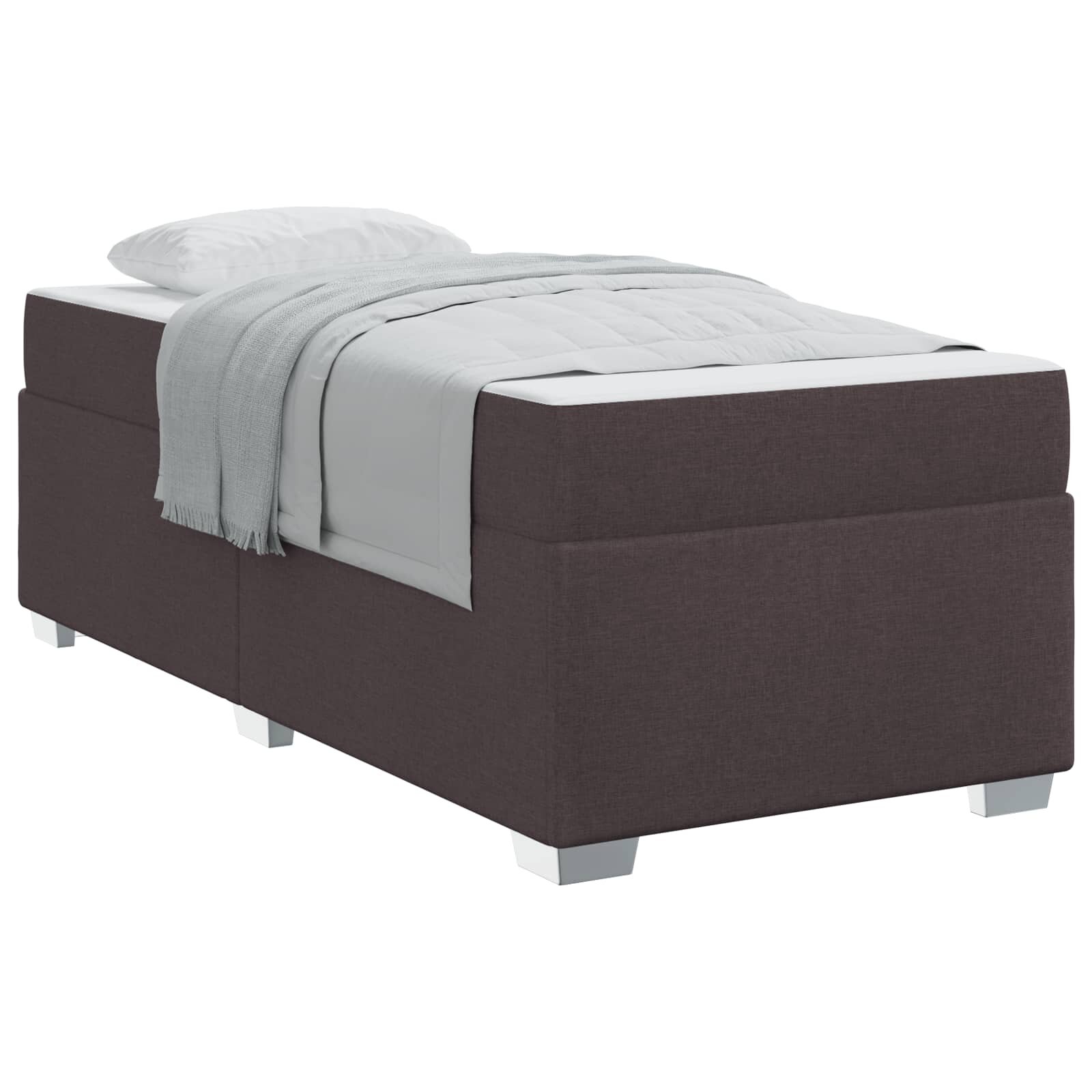 vidaXL Rám postele s matracmi Tmavohnedá 80 x 200 cm látka