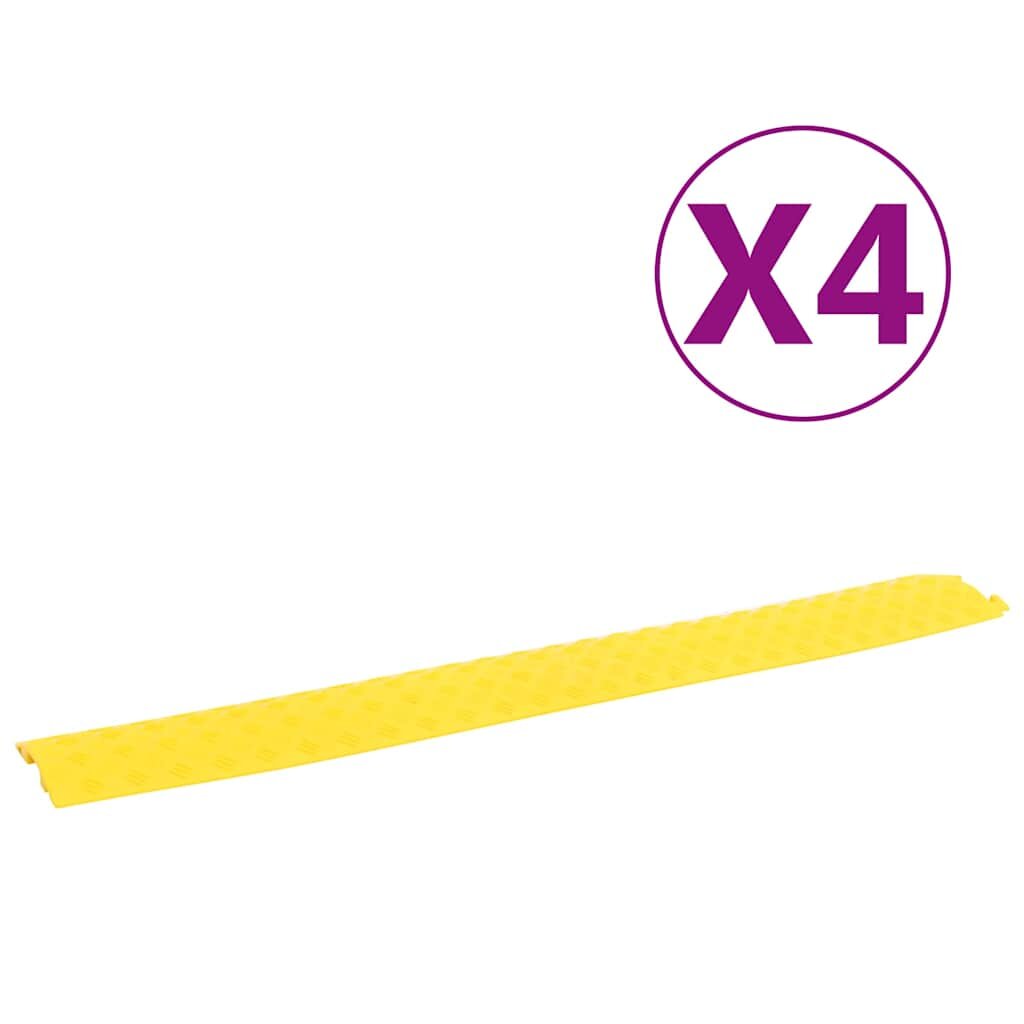vidaXL Rampy na ochranu káblov 4 ks 985 cm žlté