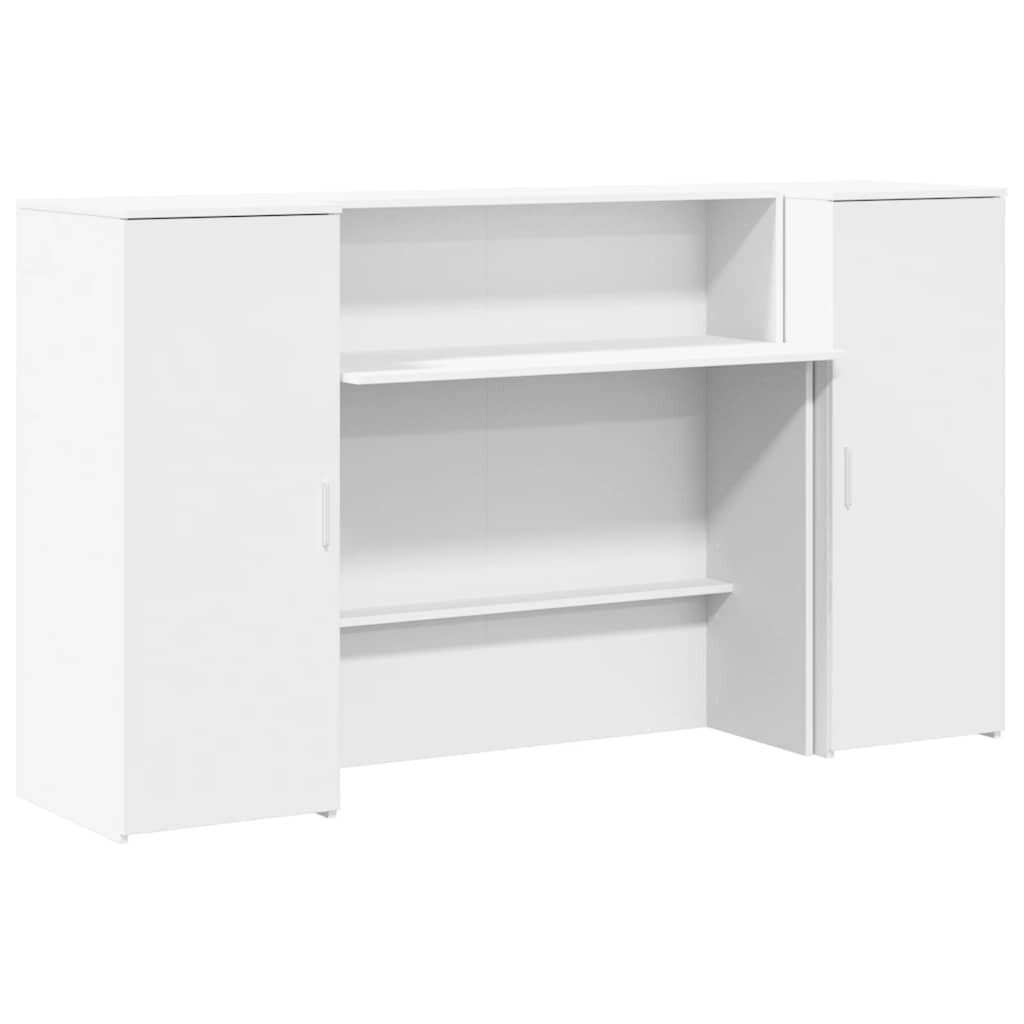 vidaXL Recepčný pult biely 180x50x1035 cm umelé drevo