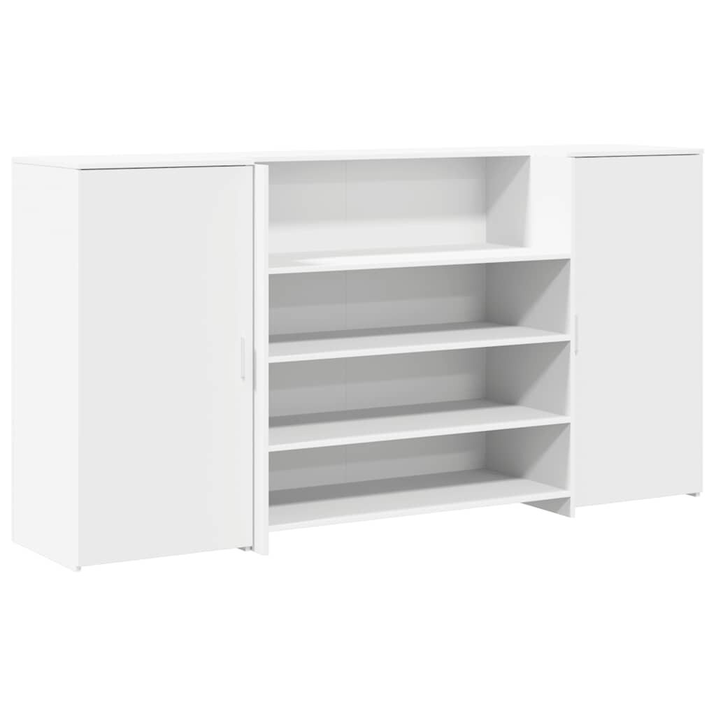 vidaXL Recepčný pult biely 200x50x1035 cm umelé drevo