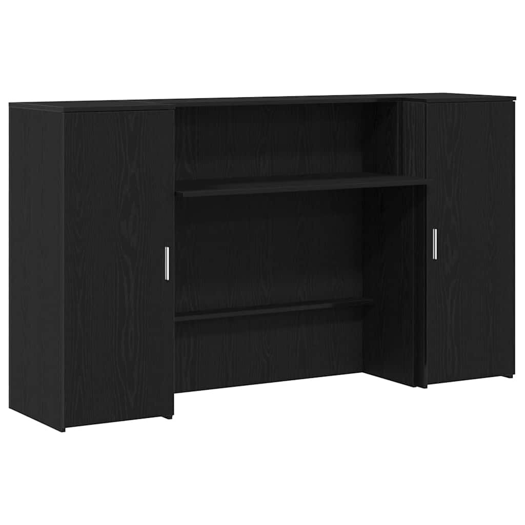 vidaXL Recepčný pult čierny dub 180x50x1035 cm imitácia dreva