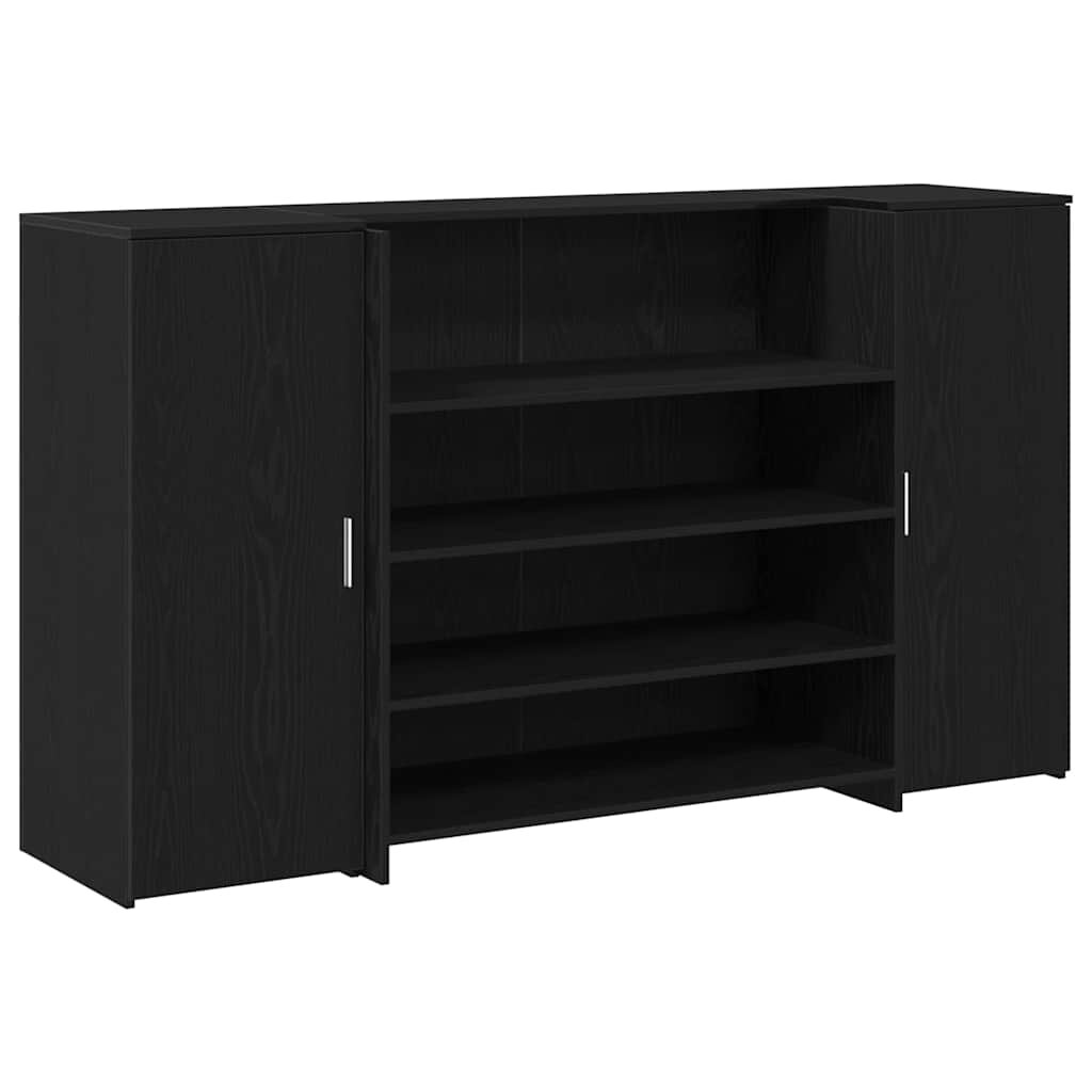 vidaXL Recepčný pult čierny dub 180x50x1035 cm imitácia dreva