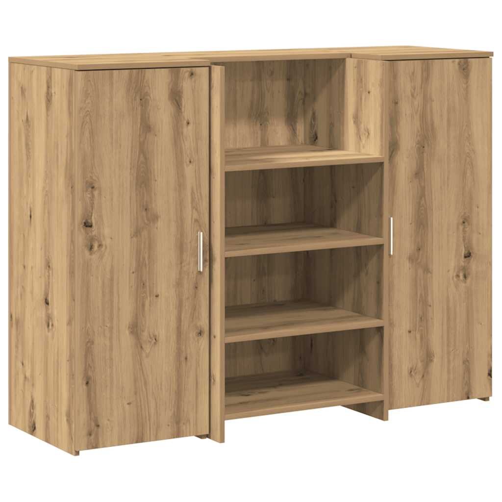 vidaXL Recepčný stôl dub artisan 135x50x1035 cm kompozitné drevo