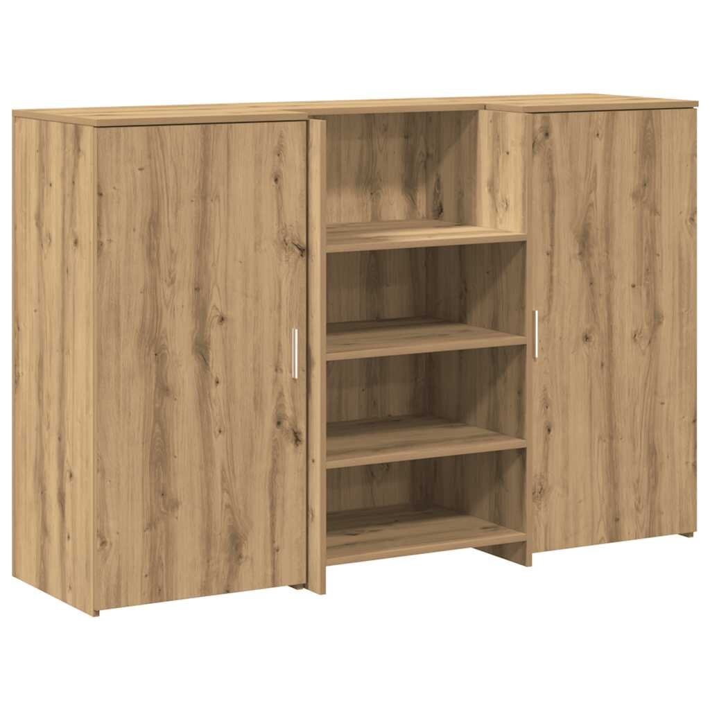 vidaXL Recepčný stôl dub artisan 155x50x1035 cm kompozitné drevo