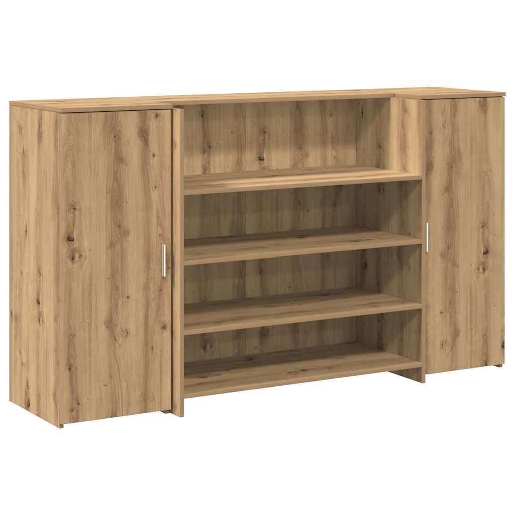 vidaXL Recepčný stôl dub artisan 180x50x1035 cm kompozitné drevo