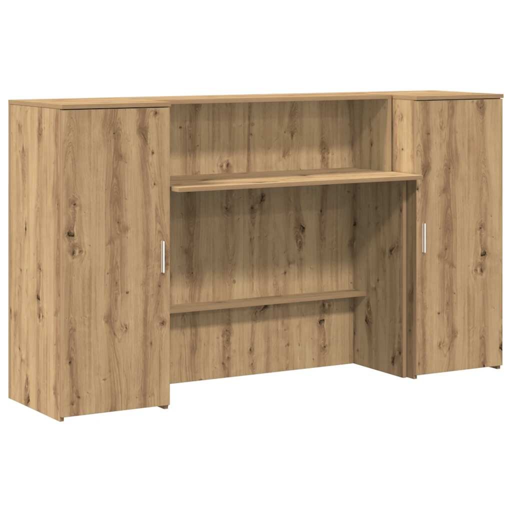 vidaXL Recepčný stôl dub artisan 180x50x1035 cm kompozitné drevo