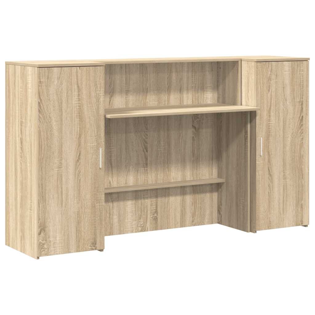 vidaXL Recepčný stôl dub sonoma 180x50x1035 cm kompozitné drevo