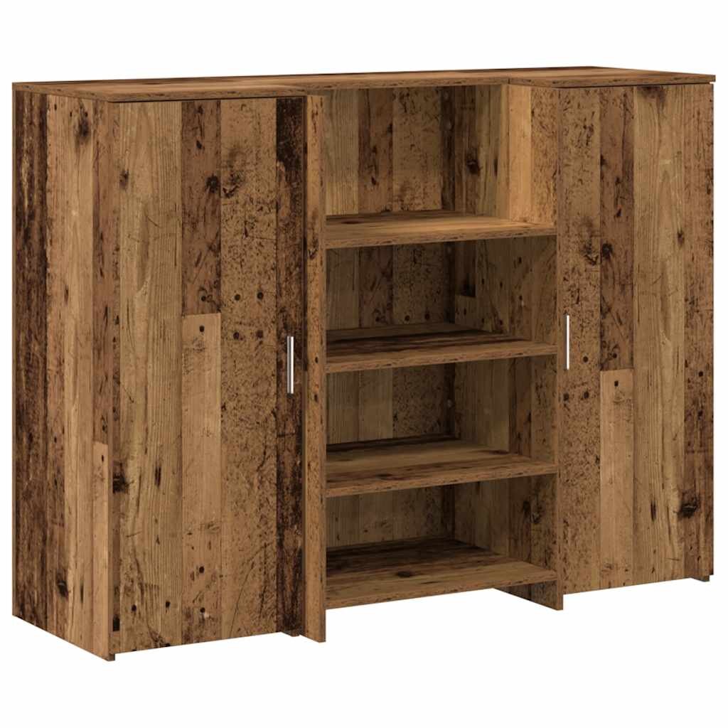 vidaXL Recepčný stôl staré drevo 135x50x1035 cm kompozitné drevo