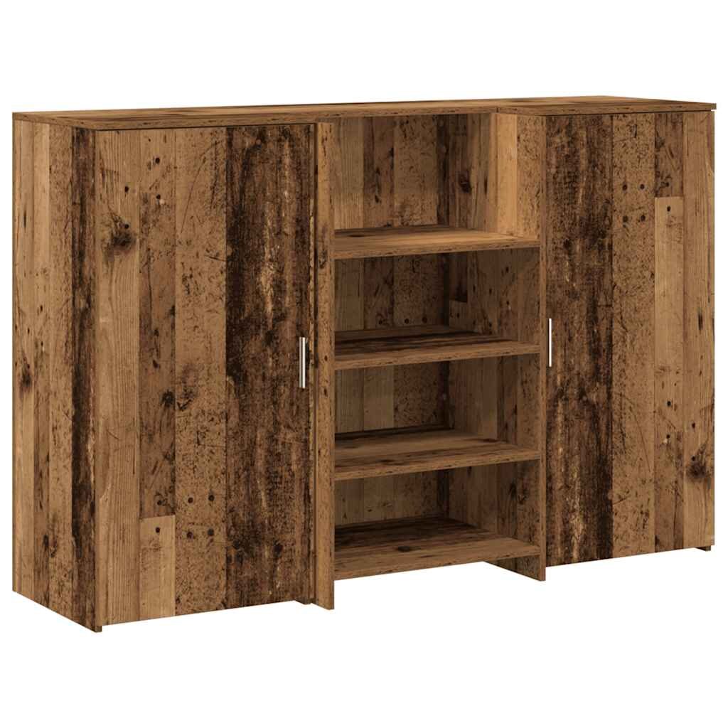 vidaXL Recepčný stôl staré drevo 155x50x1035 cm kompozitné drevo