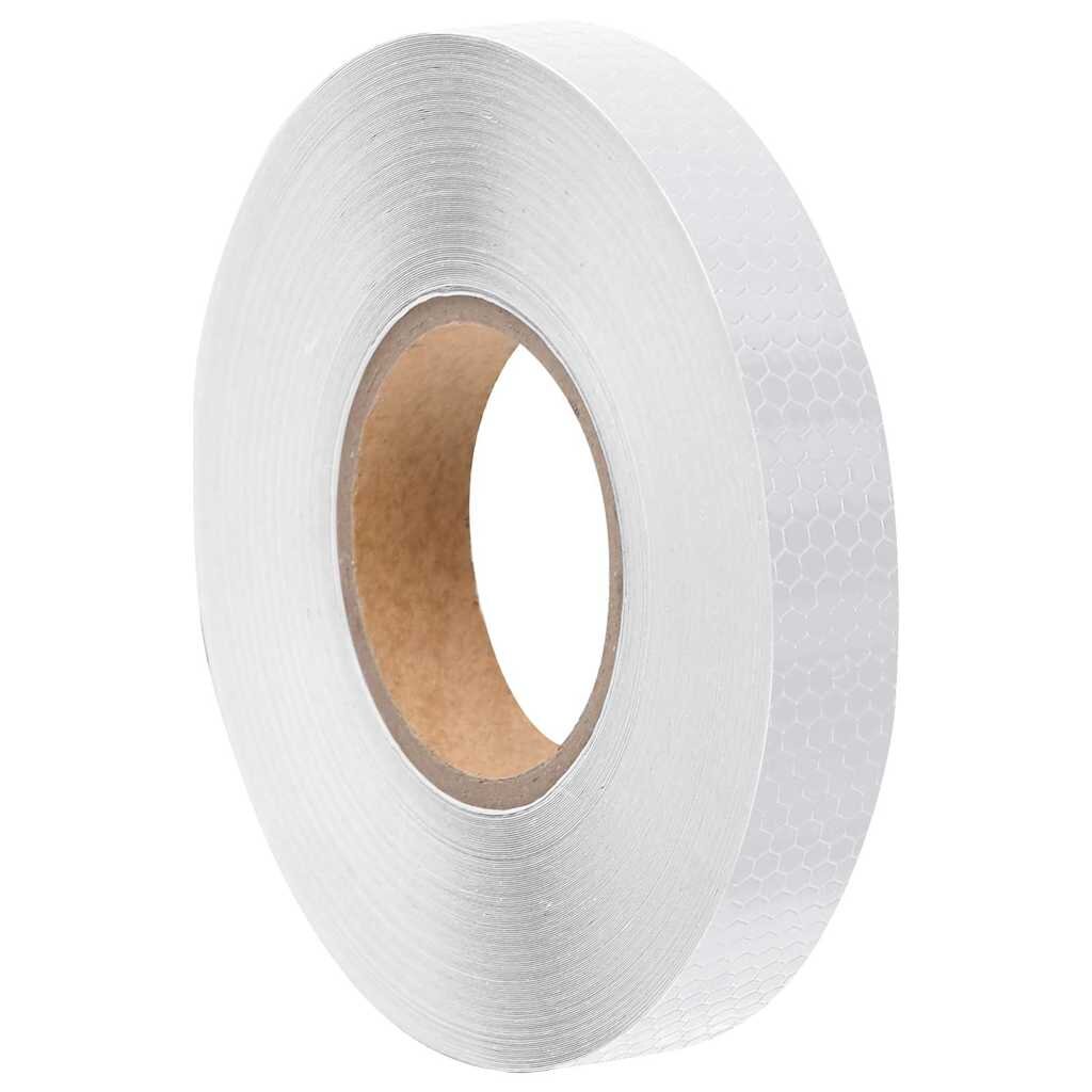 vidaXL Reflexná páska biela 25 cmx50 m PVC