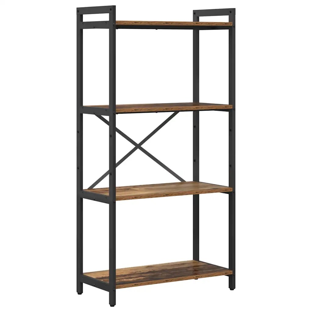 vidaXL Regál na knihy 60 x 30 x 120 cm Kompozitné drevo Staré drevo