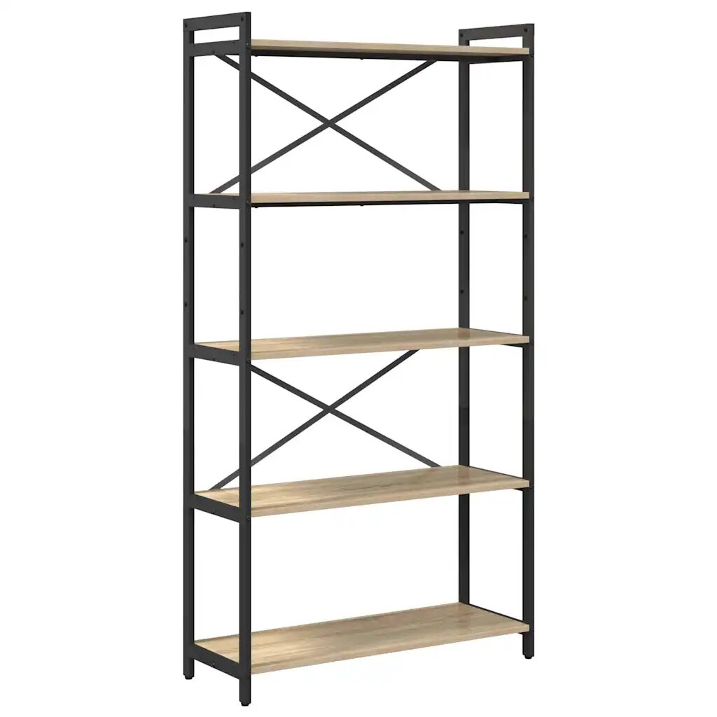 vidaXL Regál na knihy 80 x 30 x 155 cm Kompozitné drevo Sonoma dub