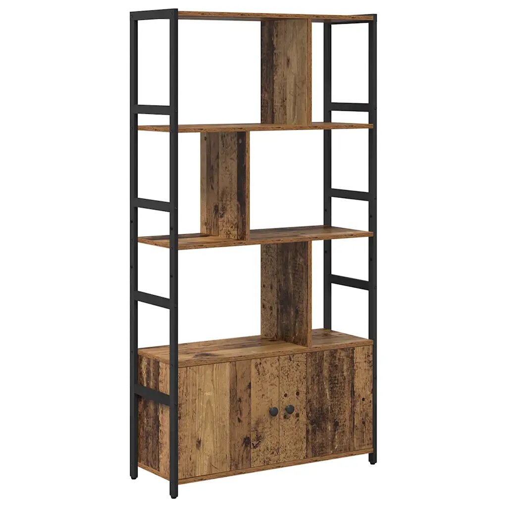 vidaXL Regál na knihy 80 x 30 x 1555 cm Kompozitné drevo Staré drevo