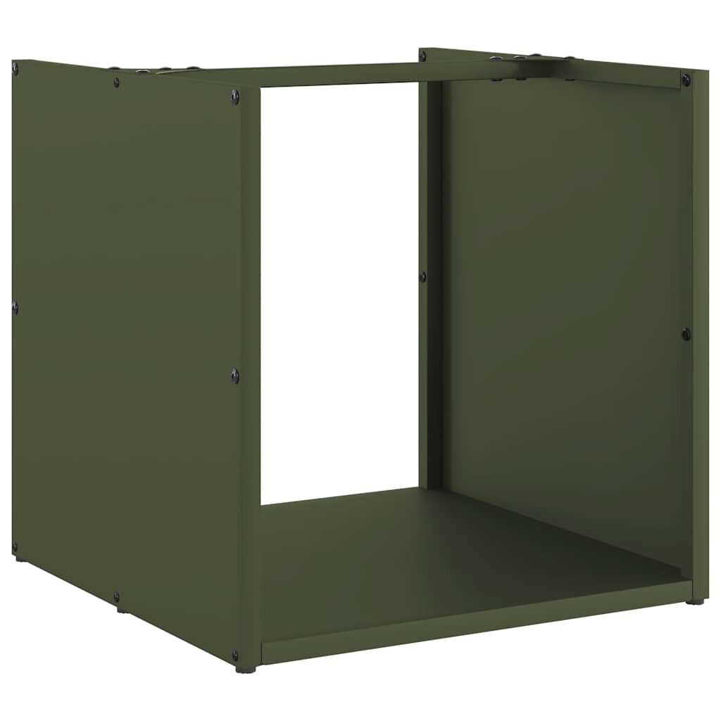 vidaXL Regál na krbové drevo 40x40x40 cm za studena lisovaná oceľ