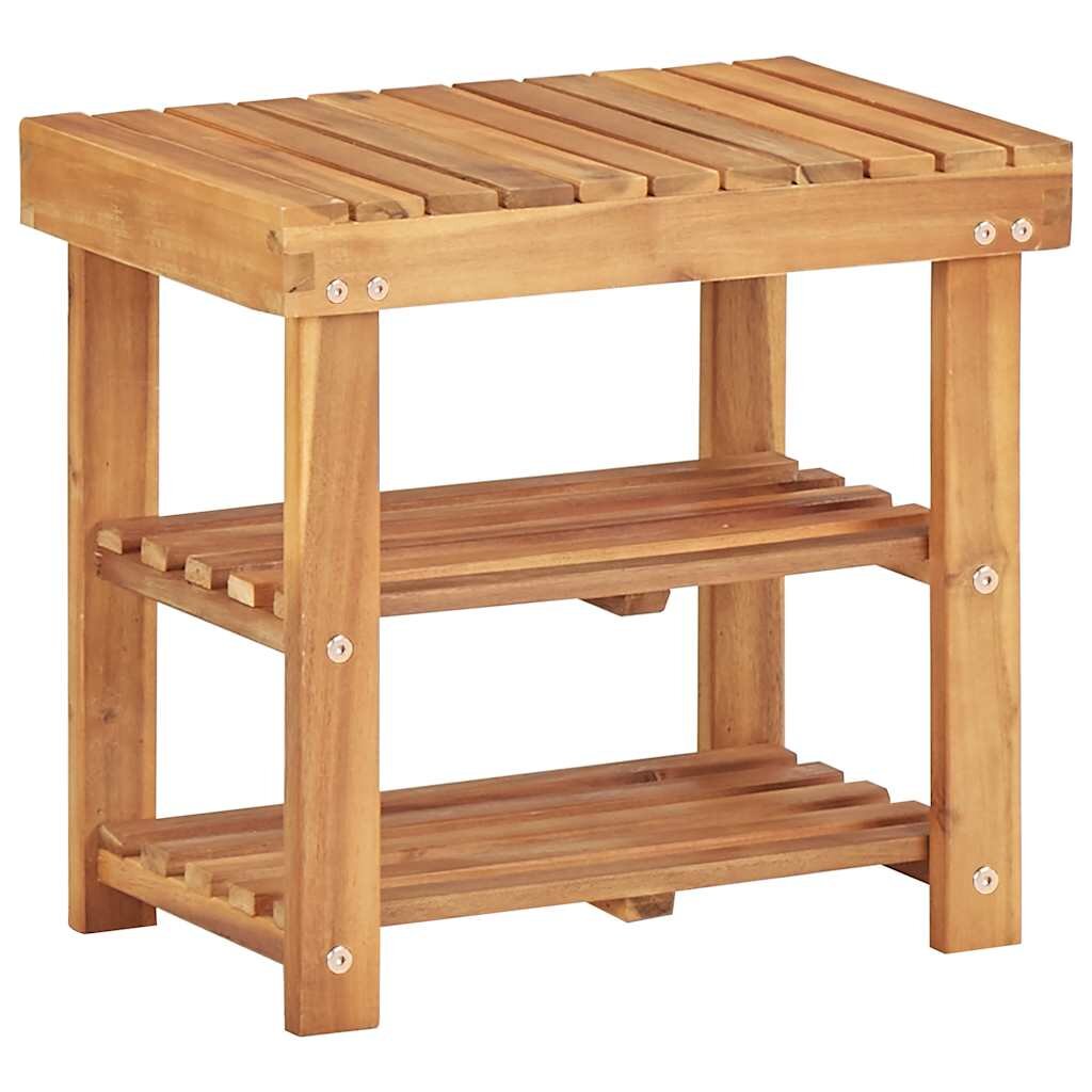 vidaXL Regál na topánky 50x32x45 cm masívne akáciové drevo