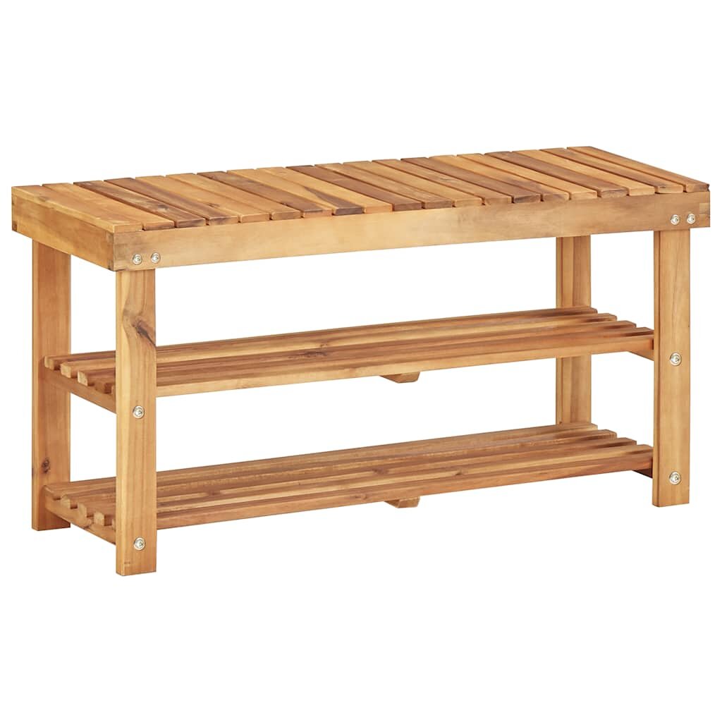 vidaXL Regál na topánky 90x32x46 cm masívne akáciové drevo