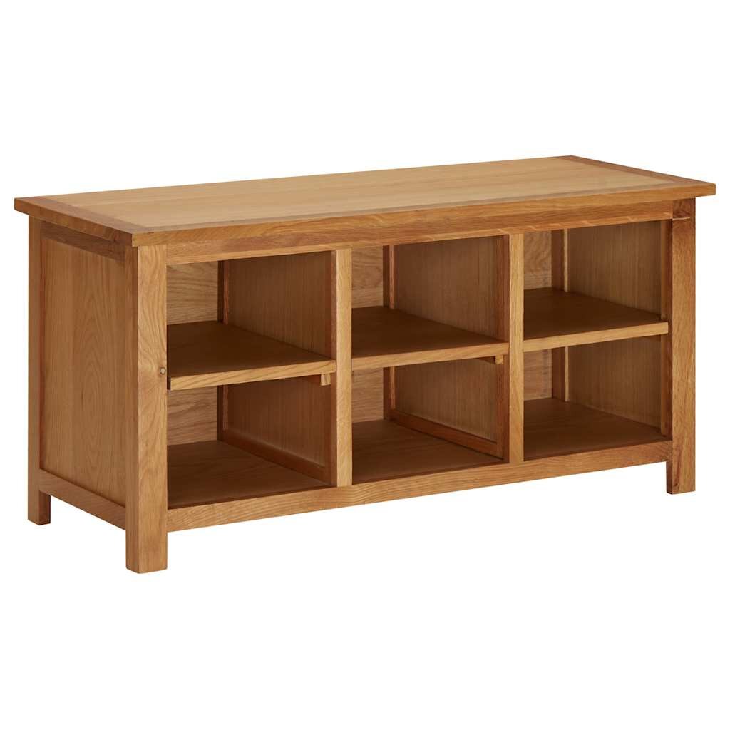 vidaXL Regál na topánky 90x37x45 cm dubový masív