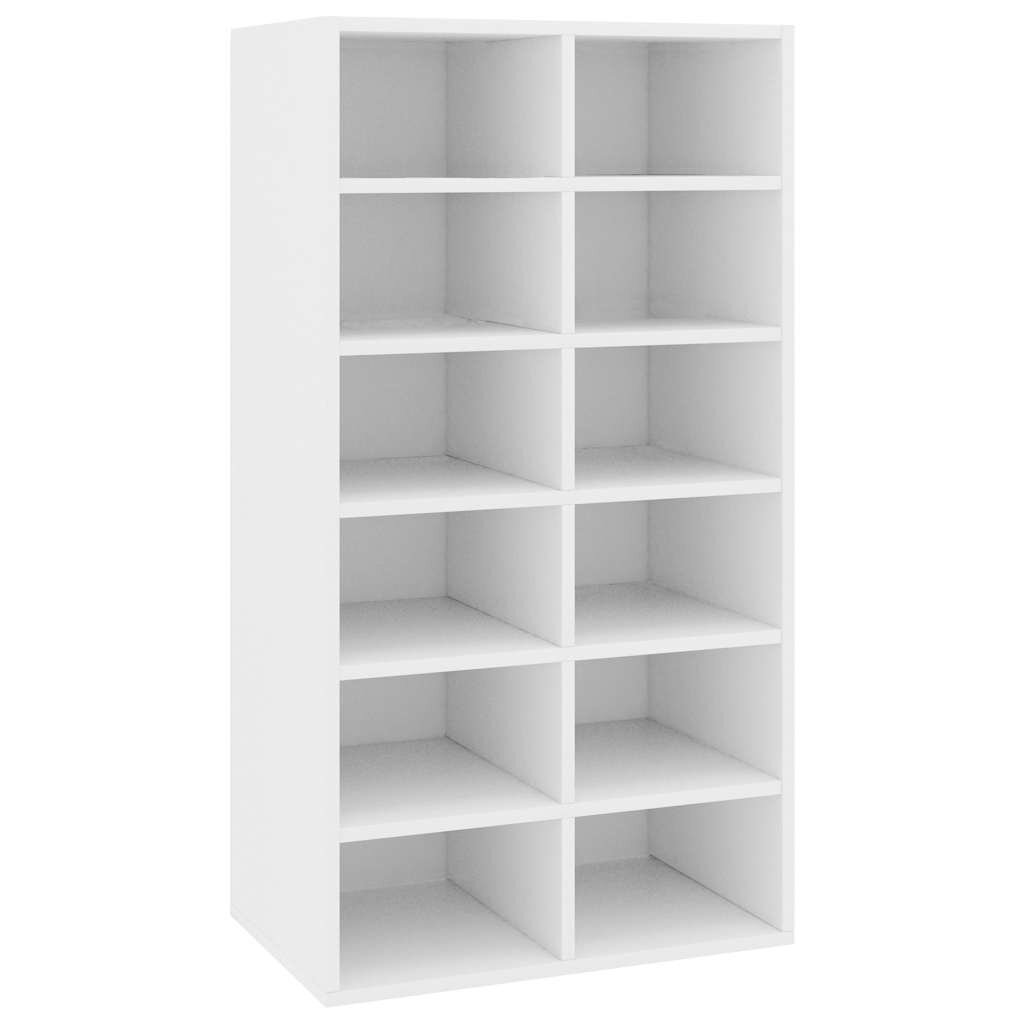 vidaXL Regál na topánky biely 54x34x1005 cm kompozitné drevo