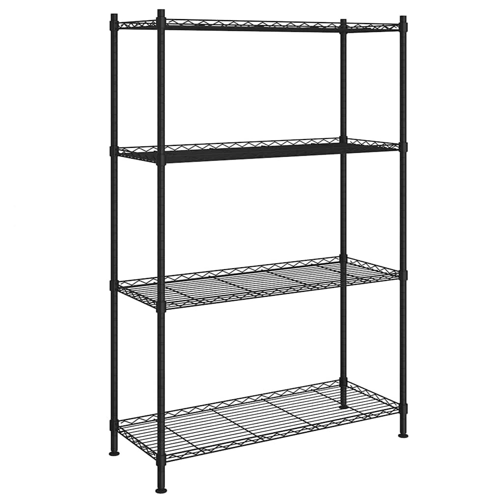 vidaXL Regál so 4 policami 90x35x137 cm čierny 200 kg