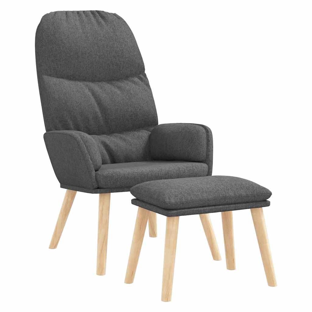 vidaXL Relaxačné kreslo s podnožkou bledosivé látka