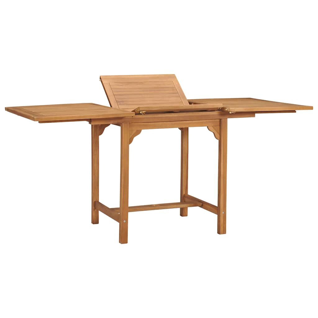 vidaXL Rozťahovací záhradný stôl (110-160)x80x75 cm tíkový masív