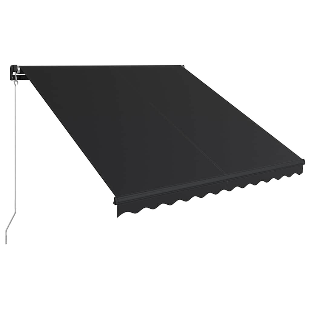 vidaXL Ručne zaťahovacia markíza 300x250 cm antracitová