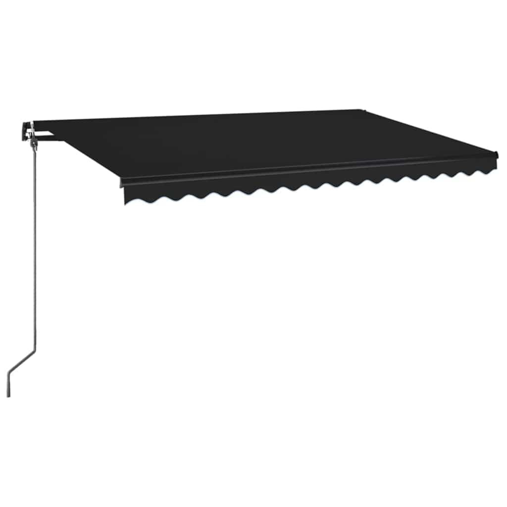vidaXL Ručne zaťahovacia markíza 400x350 cm antracitová