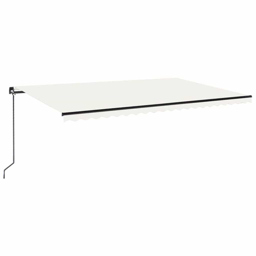 vidaXL Ručne zaťahovacia markíza 500x300 cm krémová