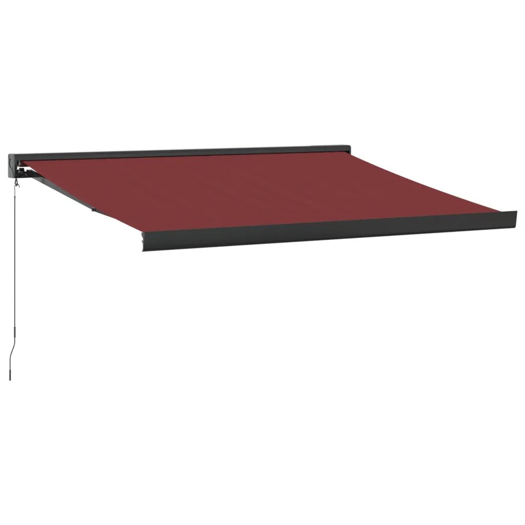 vidaXL Ručne zaťahovacia markíza vínová 350x250 cm