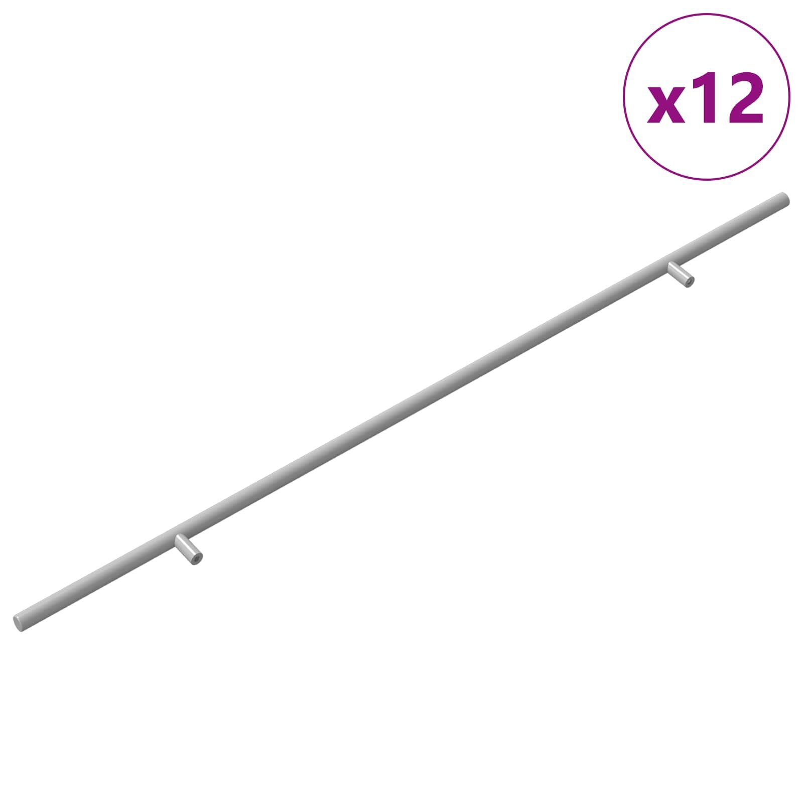 vidaXL Rukoväť skrine 12 ks Strieborná 700mm Nerezová oceľ