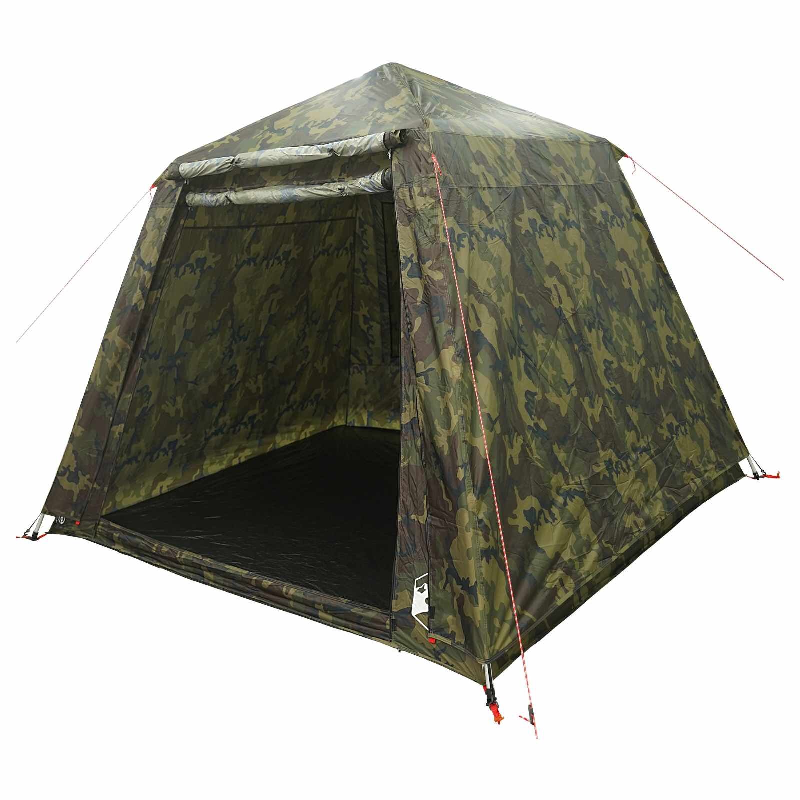 vidaXL Rybársky stan s rýchlym uvoľnením Pre 4 osoby Svetlý camouflage