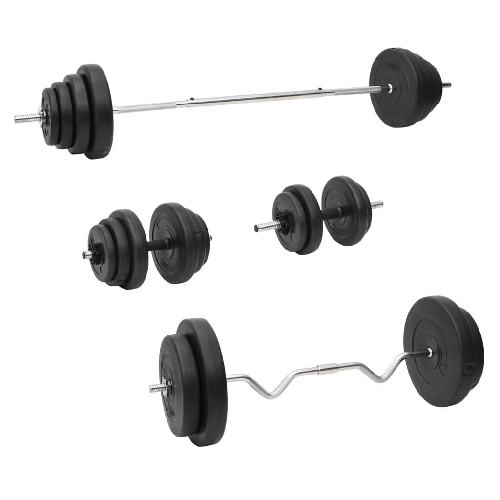 vidaXL Sada obojručných a jednoručných činiek so závažiami 120 kg