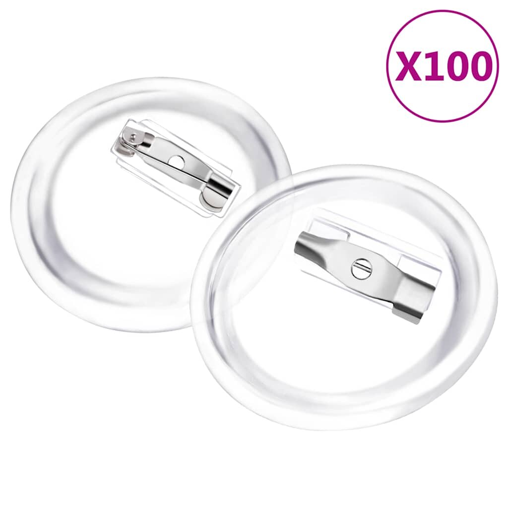 vidaXL Sada odznakov so špendlíkmi 100 sád akrylová 25 mm