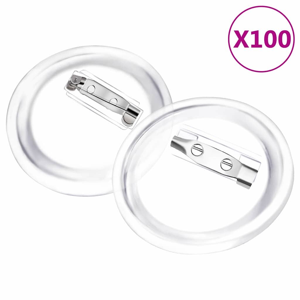 vidaXL Sada odznakov so špendlíkmi 100 sád akrylová 37 mm