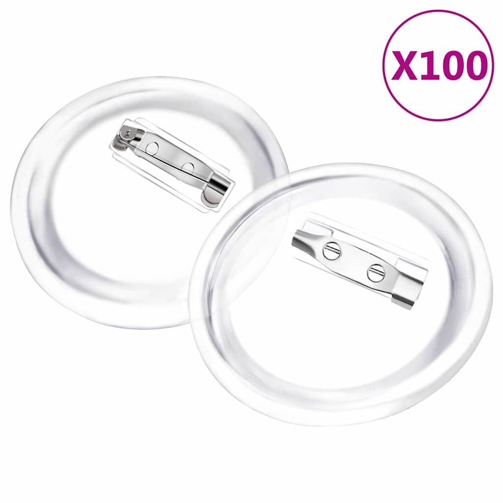 vidaXL Sada odznakov so špendlíkmi 100 sád akrylová 44 mm