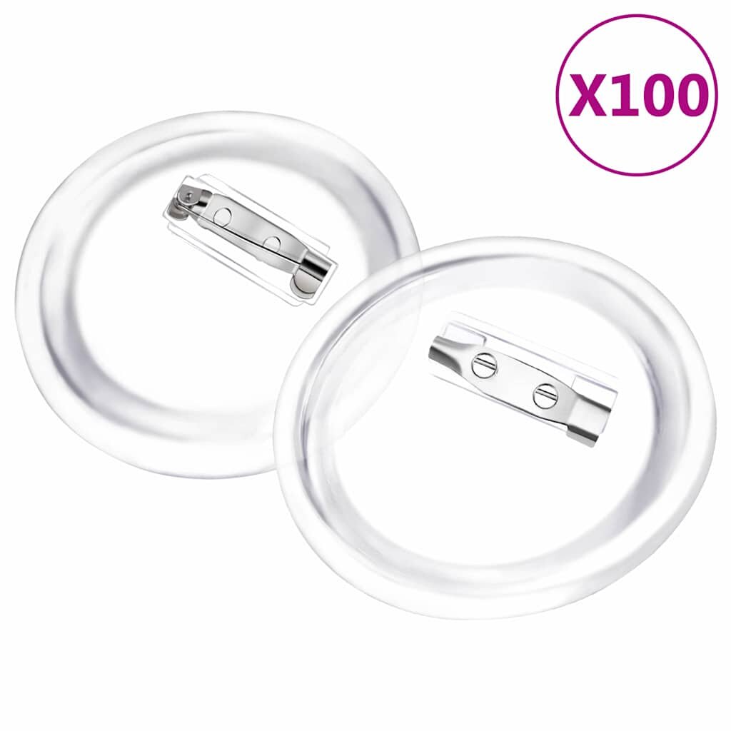 vidaXL Sada odznakov so špendlíkmi 100 sád akrylová 58 mm