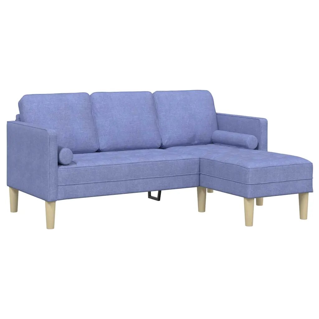 vidaXL Sada pohoviek s vankúšom Modrá džínovina Polyester