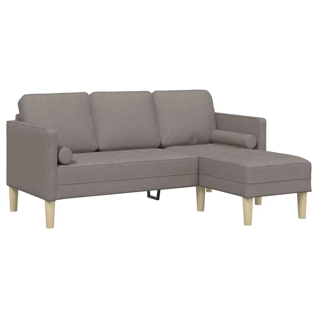 vidaXL Sada pohoviek Sivohnedá 173 x 131 x 67 cm Polyester
