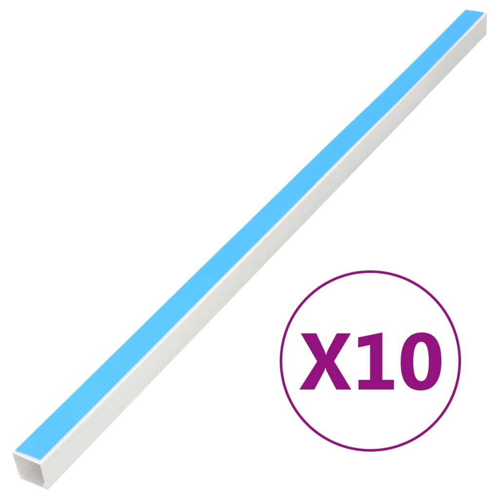 vidaXL Samolepiaci káblový rozvod 15x10 mm 10 m PVC