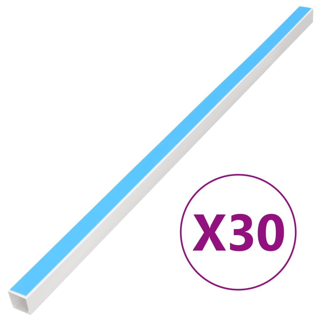 vidaXL Samolepiaci káblový rozvod 25x16 mm 30 m PVC