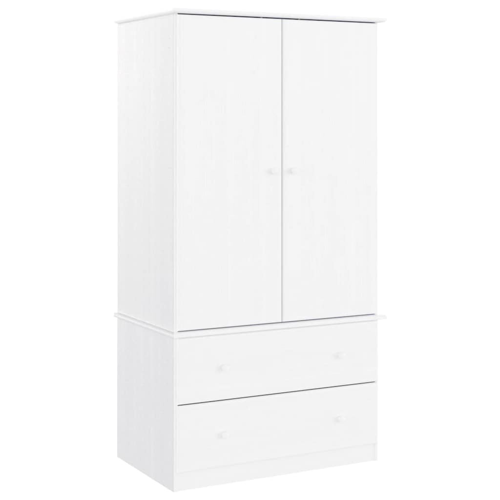 vidaXL Šatník ALTA biely 90x55x170 cm masívna borovica