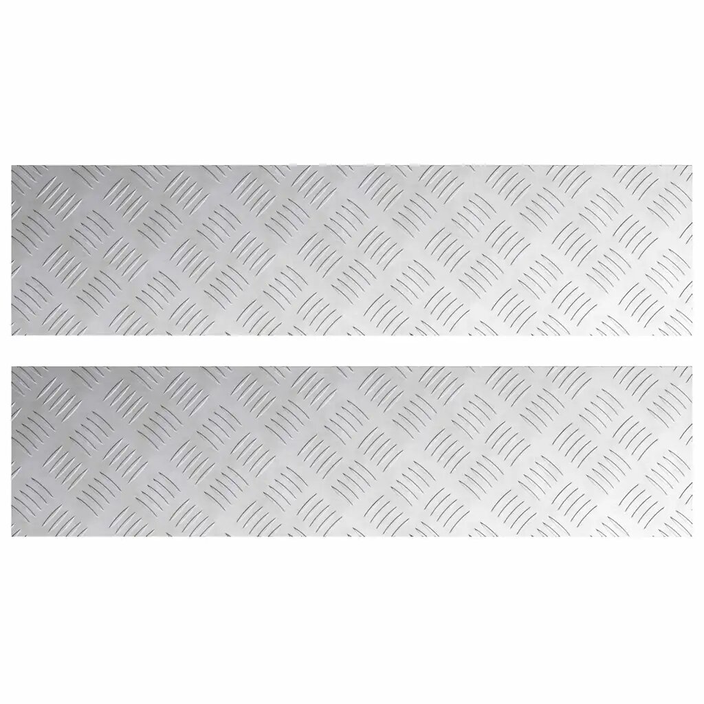 vidaXL Schodový rošt 2 ks 80 x 20 cm Strieborná Hliník Obdĺžnikový