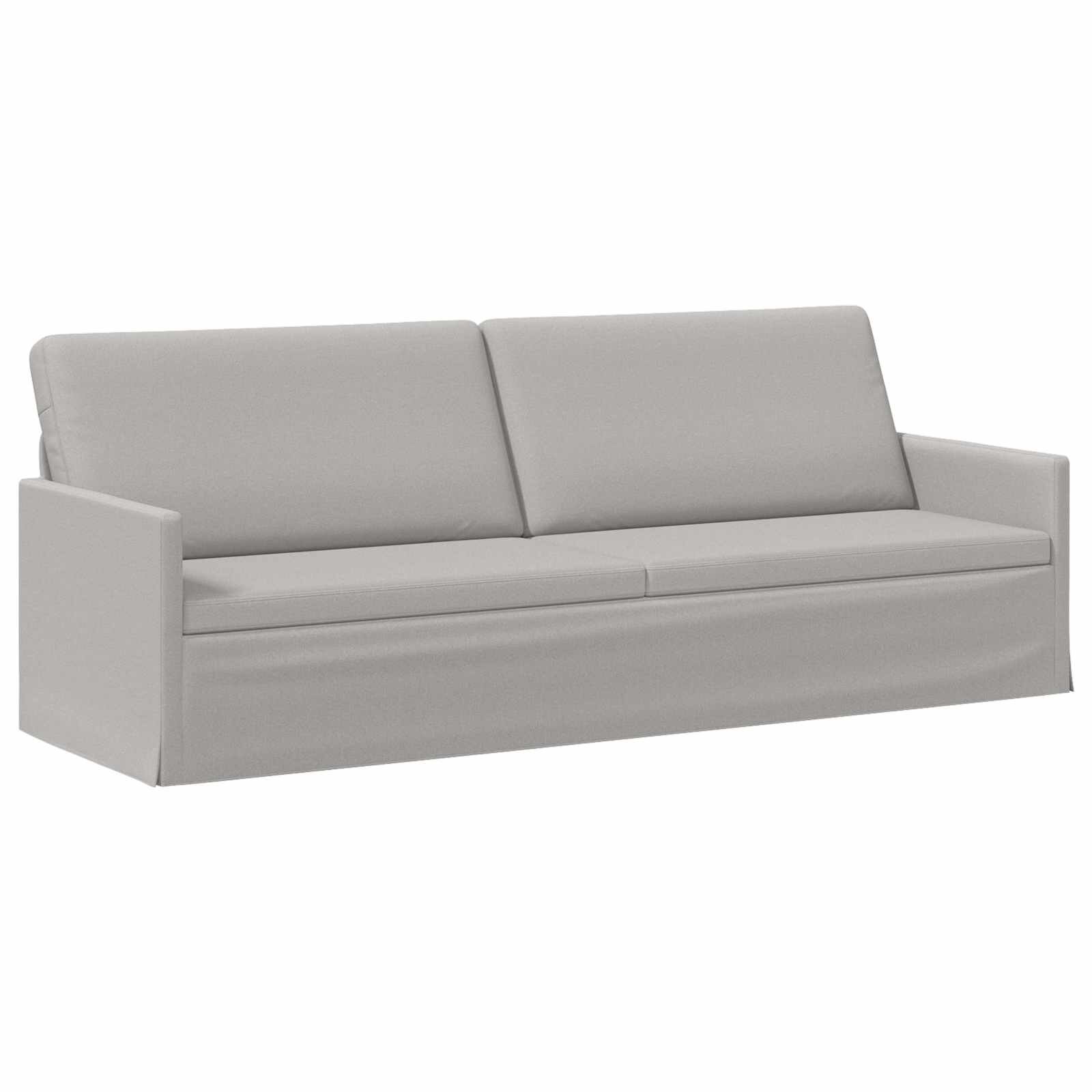 vidaXL Sedačka pre 3 Oblá šedá 220 x 81 x 82 cm Látka