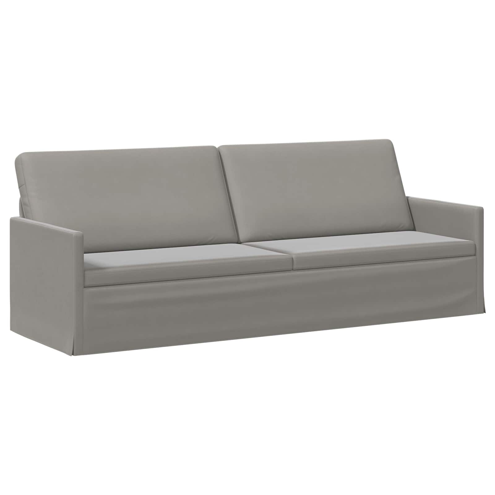 vidaXL Sedačka pre 3 Svetlosivá 220 x 81 x 82 cm Zamat