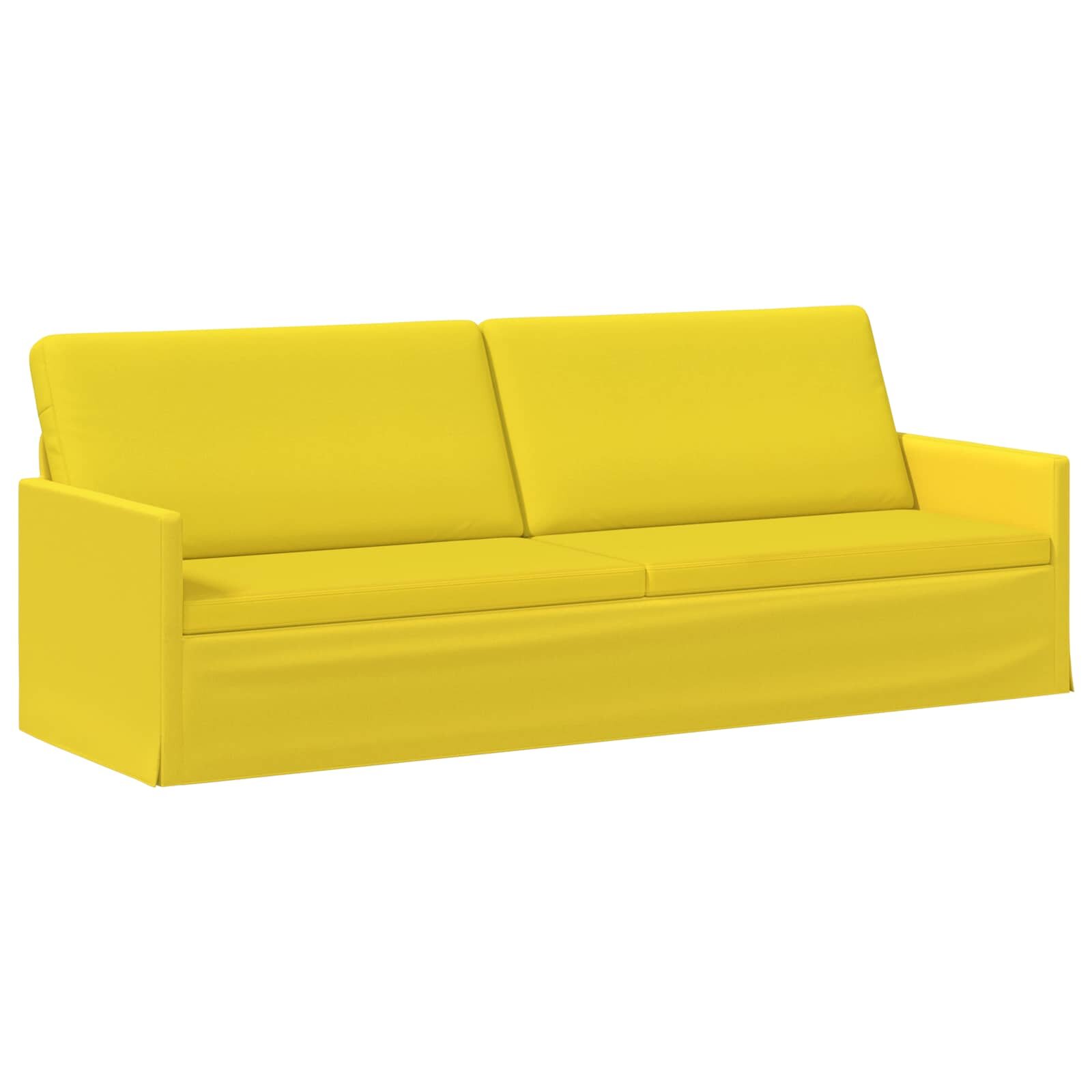 vidaXL Sedačka pre 3 Svetložltá 220 x 81 x 82 cm Látka